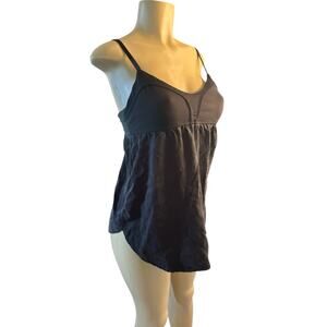 Women 6 Lululemon Black Bliss Tank Top Yoga Dance Athletic Shelf Bra Strappy